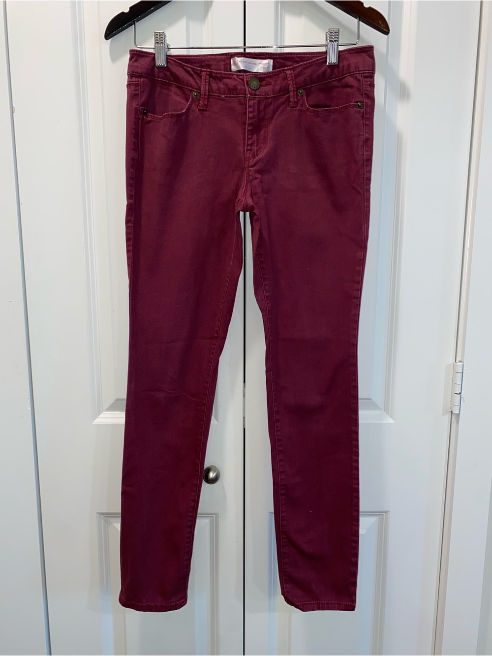 No Boundaries Straight Leg Jeans in Burgundy